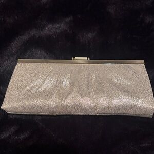 Jessica McClintock Shimmering Silver Clutch